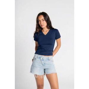 OUTDATED V Neck Short Sleeve - Navy Blue