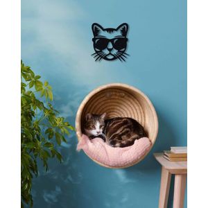 لوحة جدارية رائعة على شكل قطة