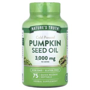 NATURE'S TRUTH Pumpkin seed oil, cold pressed, 75 rapid-release softgels (1,000 mg per softgel)