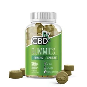 CBDPure كركم CBD حبة جيلي with Turmeric and Spirulina 1500 مجم - 60 حبة جيلي