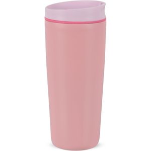 Travel Mug with Lock, 600ml, high quality stainless steel - Matt Warm Pink