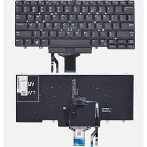 DELL كيبورد بديل يو اس من اففا للابتوب ديل لاتيتيود E5450 E5470 E7450 E7470 7480 7490 5480 5488 3340 3350 بدون اطار مع مؤشر واضاءة خلفية