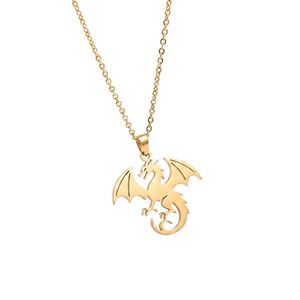 Necklace Celestial Dragon Charm Style Gift For Women Fashion Day Wife Lover Family Member Good Sister -Stainless Steel 18K gold Plated 