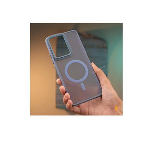 جراب هاتف Redmi Note 14/4G، جراب مغناطيسي شفاف غير لامع (متوافق مع MagSafe)، نحيف ورفيع، مقاوم للصدمات، جراب حماية صلب للنساء والرجال والفتيات