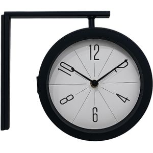 Station Clock Double Sided H 25 x W 28 cm Battery Operated Analog Wall Clock No Ticking Noise