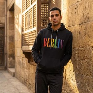 Fabyo هودي شتوي رجالي - أسود - طبعة برلين