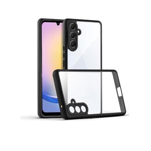 جراب لهاتف سامسونج جالاكسي A56/سامسونج جالاكسي A36، جراب شفاف تمامًا، لا يصفر، حماية من السقوط لهاتف سامسونج A56/سامسونج A36 (أسود،