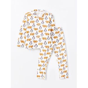 LC Waikiki Polo Neck Printed Boy's Pyjama Set