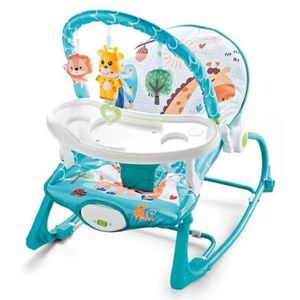 كرسي بيبي 4 في 1 متعدد الاستخدامات للأكل والهزاز بموسيقى