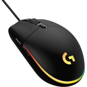 Logitech ماوس العاب G102 لايت سينك من لوجيتيك مع اضاءة RGB قابلة للتخصيص و6 ازرار للبرمجة خفيف الوزن اسود USB