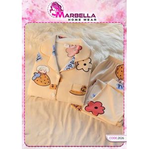 بيجامة حريمي صيفي وان سايز تلبيس من 55 إلى 75 كجم