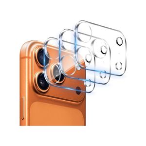 فيلم حماية عدسة مقوى ثلاثي الطبقات لهاتف آيفون 17 برو ماكس، غطاء عدسة كاميرا شفاف عالي الدقة
