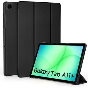 Case for Samsung Galaxy Tab A11+ Plus/A9+ 11 Inch 2025, Ultra Thin PU Leather Protective Case with Stand Function and Auto Sleep/Wake, BLACK