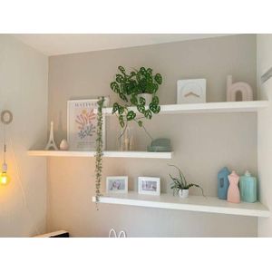 Floating Wall Shelves Set of 3 Wooden Shelves – 60 cm, 50 cm - 40 cm – Modern Wall Mounted Storage - Display Shelves 