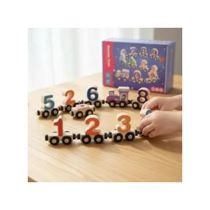 Wooden Number Train - Number Train Toy - Magnetic Number Train - Wooden Train Toy for Kids