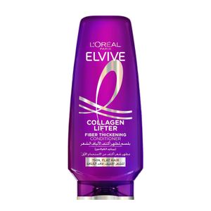 L'Oreal Paris بلسم إلفيف كولاجين ليفتير (Elvive Collagen Lifter) المكثف للألياف، مخصص للشعر الخفيف والمسطح (فاقد الحيوية)، سعة 200 مل.