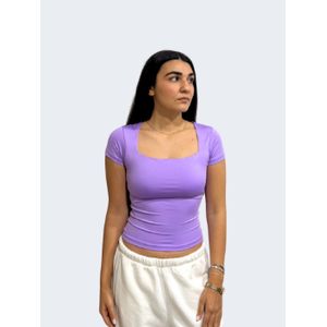 OUTDATED Square Neck Short Sleeve - Lavander