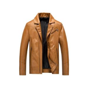 Generic Men s Big Size Windproof Leather Jacket Brown Best Price Online Jumia Egypt