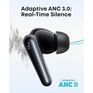 Anker Soundcore Liberty 5, Noise-Cancelling Wireless Earbuds, 2x Stronger Voice Reduction, Adaptive Noise Cancellation, Fast Charging, Dolby Audio, 6-Mic AI Clear Calls, Black