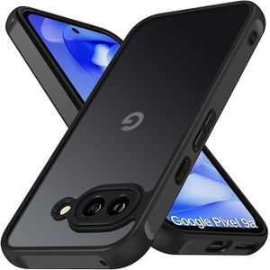 Case for Google Pixel 9A, Full Camera Protection, Military Standard, Shockproof Mobile Phone Case, Matte Translucent Back, Anti-Fingerprint Protective Case (Black)