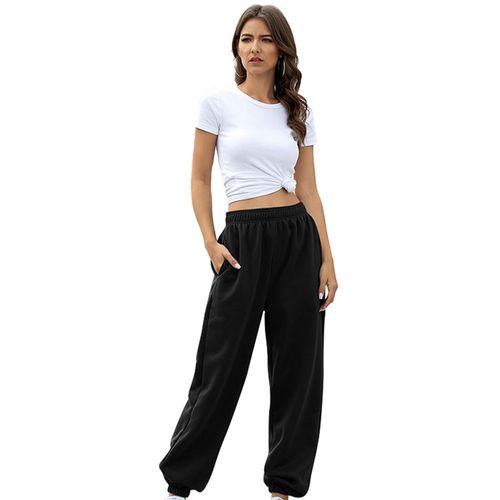 Generic Women Casual Yoga Pants Sweatpants Oversized Joggers Thick Black XL  @ Best Price Online