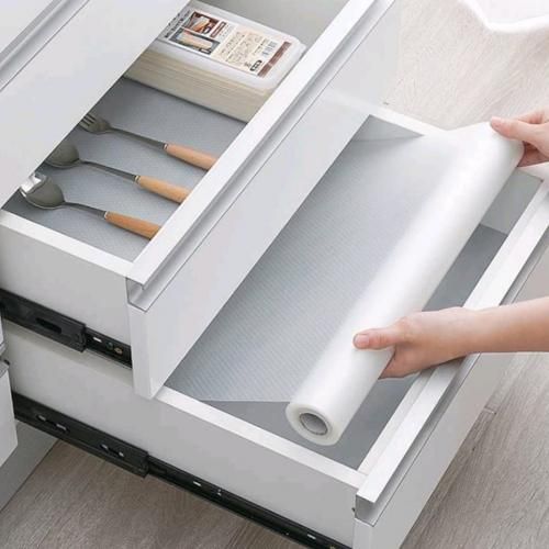 Shelf Liner Drawer Liner Cabinet Liner Non-adhesive Non-slip Eva Mat  Transparent For Fridge Drawers Shelves Cabinets Storage Kitchen Rug Pad And  Desks