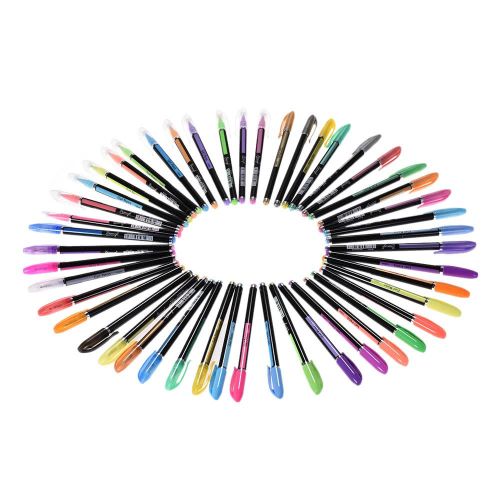 48 Colors Set Gel Pens Art Books Markers Glitter Neon Metallic Pens For  artists