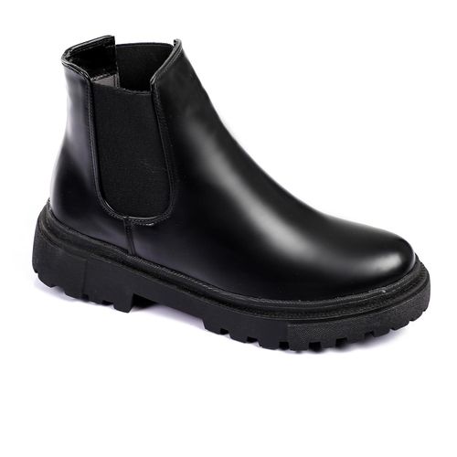 product_image_name-xo style-حذاء كاحل من الجلد - أسود-1