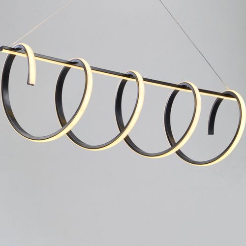 product_image_name-Generic-LED chandelier, black, multi-light, with remote control-2