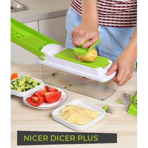 Nicer Dicer Plus Multi-Chopper Set Vegetable-Fruit Cutter/Slicer/Peeler