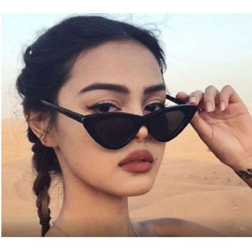 Fashion Cat Eye Women Sunglasses Triangle UV Eyewear Lens Travel Glasses  Bright Black @ Best Price Online