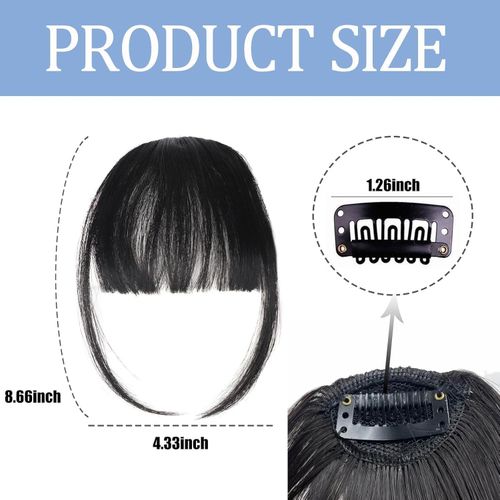 product_image_name-Generic-وصلة شعر بشري 100% مزودة بمشبك تثبيت امامي، شعر مستعار صناعي من قطعة واحدة-4