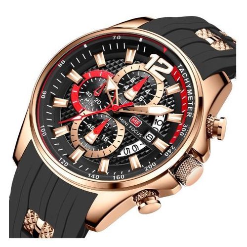 product_image_name-MINI FOCUS-MF0350G - ساعة يد للرجال بسوار سيليكون باللونين الأسود والذهبي-3