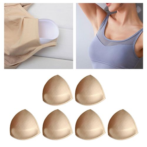 Generic 3 Pairs Bra Inserts Pads Bra Cups Inserts Removable Skin Color @  Best Price Online