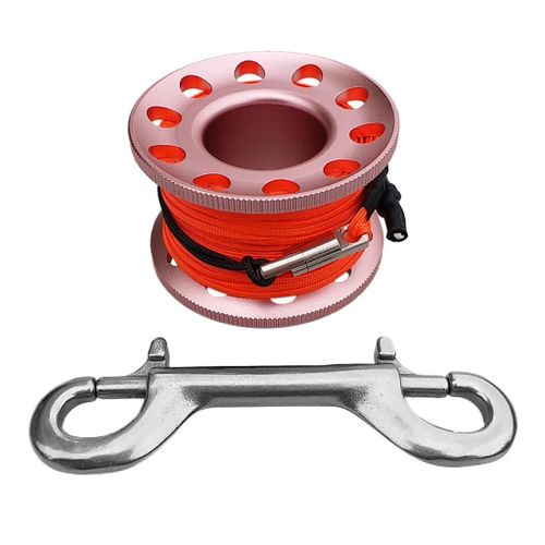 Generic Scuba Diving Aluminum Alloy Finger Reel Spool Attached