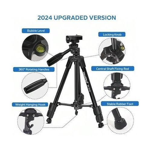 product_image_name-NeePho-حامل ثلاثي القوائم قابل للحمل والتثبيت على سطح المكتب للموبايل وكاميرا فيديو، موديل NP3170 من نيفو، ارتفاع 1.05 م-4