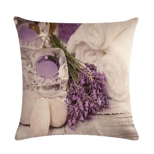 Generic Lavender Floral Linen Pillows Cover Purple Scenery Lavender Fields Print Cushion Case Modern Sofa Couch Throw Pillows Decor Home Best Price Online Jumia Egypt