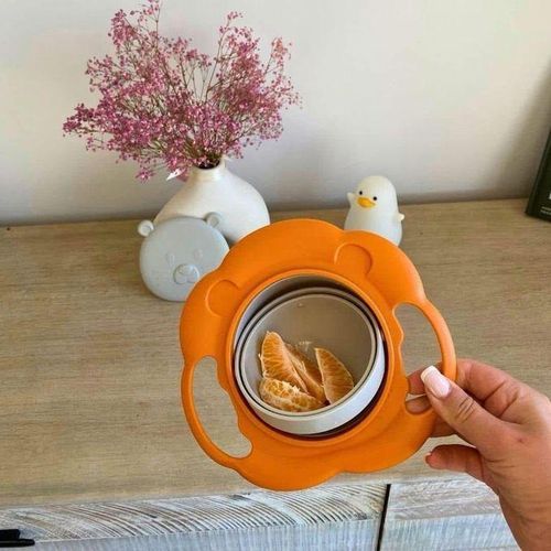product_image_name-Generic-طبق جيرو سحري للأطفال دوران 360 درجة - مضاد للانسكاب بجهتين - بلاستيك آمن متين مع غطاء-2