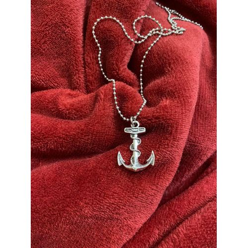 product_image_name-Generic-سلسلة رجالى بتعليقة على شكل هوك وهلب سفينة وسلسلة مطلية فضة وبلاتين-1