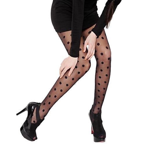 اشتري Bent BaShH Women Sexy Sheer Lace Big Dot Pantyhose Stockings Tights Dots Socks BK في مصر