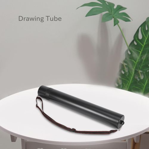 Black Plastic Drawing Picture Storage Tube Poster Scroll Holder