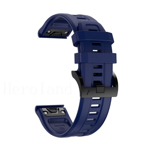 Generic Midnight Blue 22MM Silicone WatchBand For Garmin Fenix 7