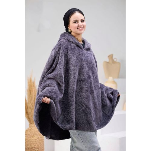 product_image_name-Generic-بلانكت "كاب" شتوي ناعم من الفليس مع غطاء رأس - تصميم مريح وأنيق - بنفسجي غامق-1