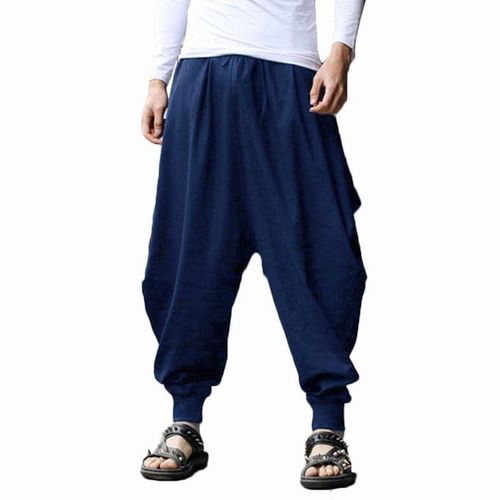 Men Cotton Linen Pant  Harem Short Pants  Casual Trousers  Sainly SAINLY