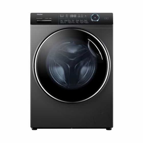Buy Haier HW100-B14979S8 Washing Machine With Direct Motion Inverter Motor - 10.5 Kg - Silver in Egypt