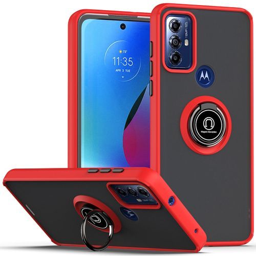 Generic Moto G Play 2023 Case With Ring Holder Kickstand Matte