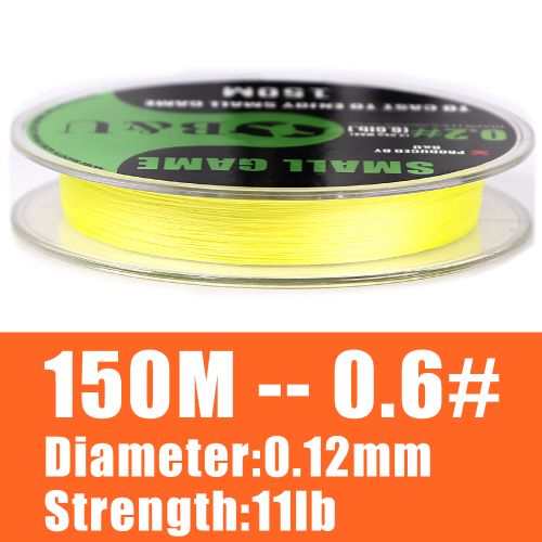 تسوق B&U 150m Micro Fishing Lines Saltwater Long Casting Fishing 4 Snds  Braided PE Japan Monofilament Fishing Line Set Leader Line YELLOW 0.6  اونلاين