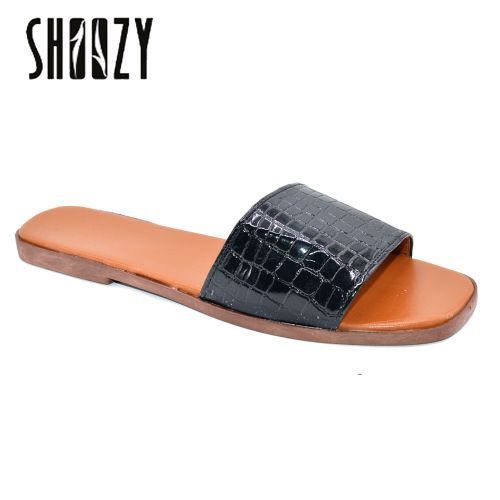 Buy Shoozy Fashionable Slippers - Black in Egypt