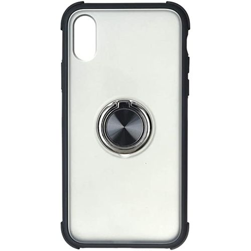 product_image_name-Generic-جراب سيلكون خفيف مزود بحلقة معدن ساند 360 درجة لهاتف ايفون اكس - WHITE-4