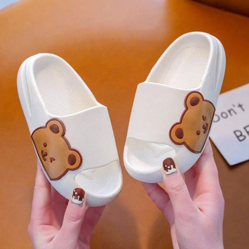Generic Baby Toddler Kids Slippers Slip On Cartoon Bear Cute Home